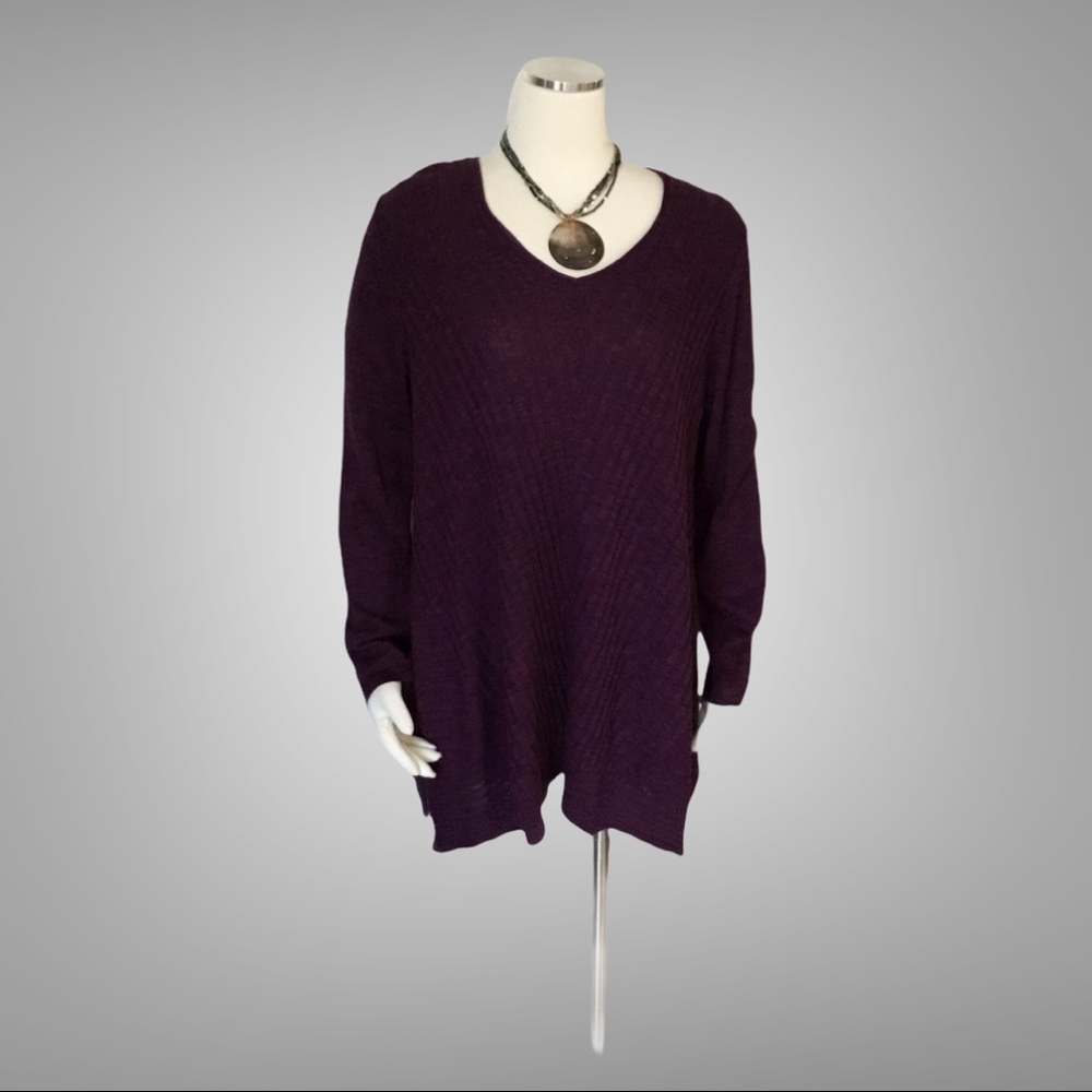 Beatrix OST Tunic Top Burgundy NWOT